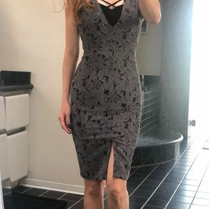 NWT Alice + Olivia Bodycon Gray Cocktail Dress